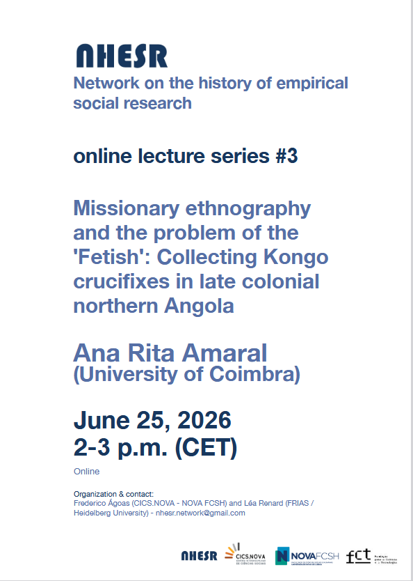 NHESR online lecture series # 3: Missionary Ethnography and the Problem of the ‘Fetish’: Collecting Kongo Crucifixes in Late Colonial Northern Angola (Ana Rita Amaral)